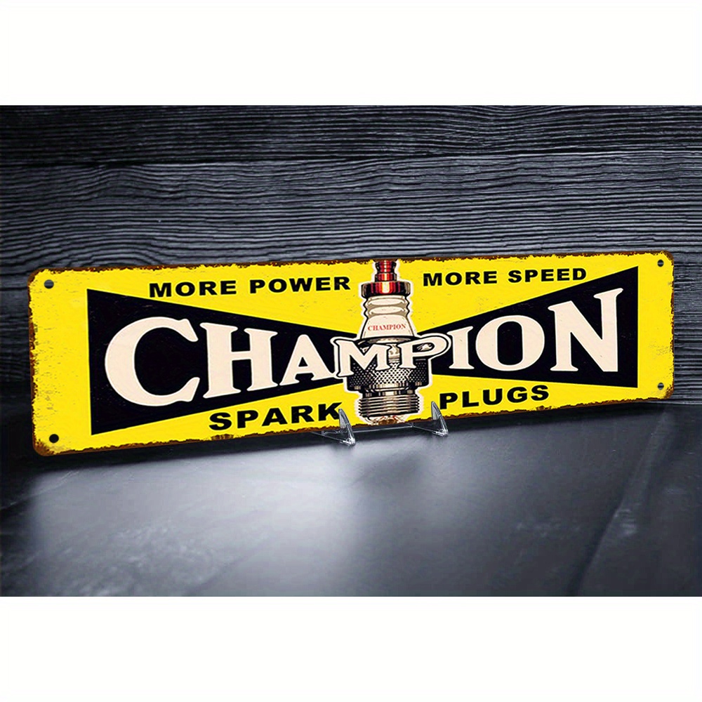 Victor Racket Jetspeed - Vintage Champion Spark Plugs Metal Tin
