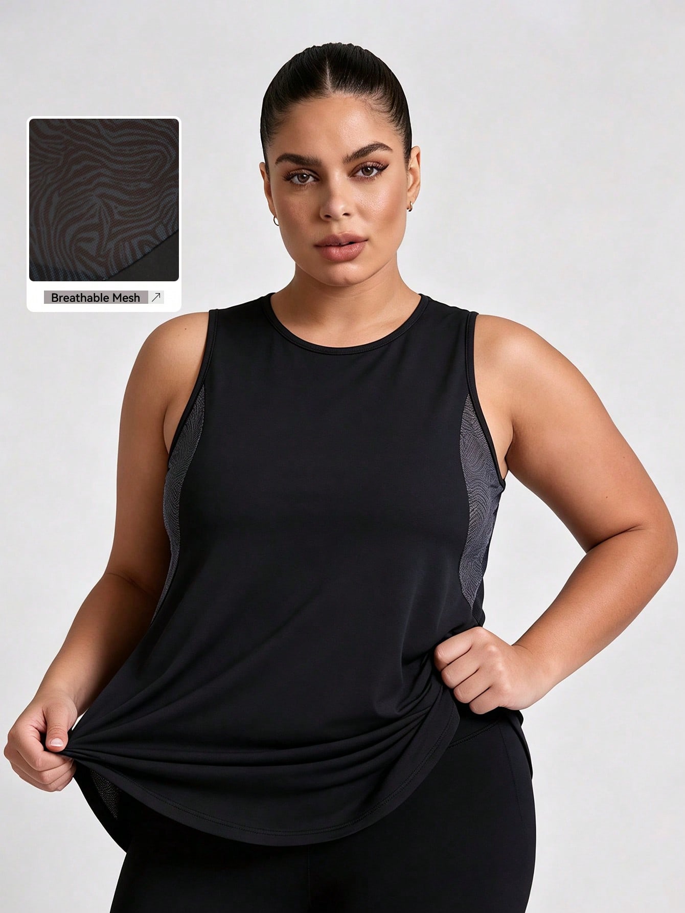 Aquatic Gym - Plus Size Mesh Tank Top Women
