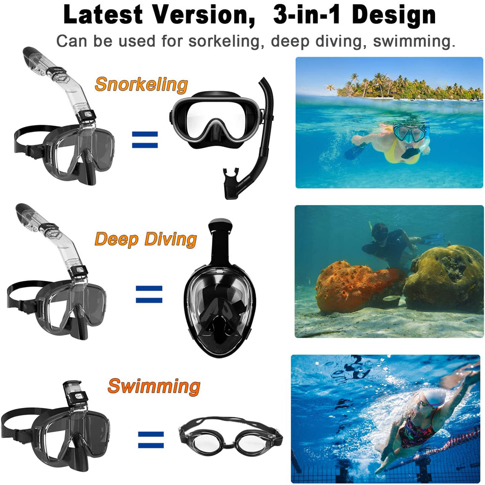 Diving Masks Foldable Anti-Fog - огляд і ціна Freediving Mask Set