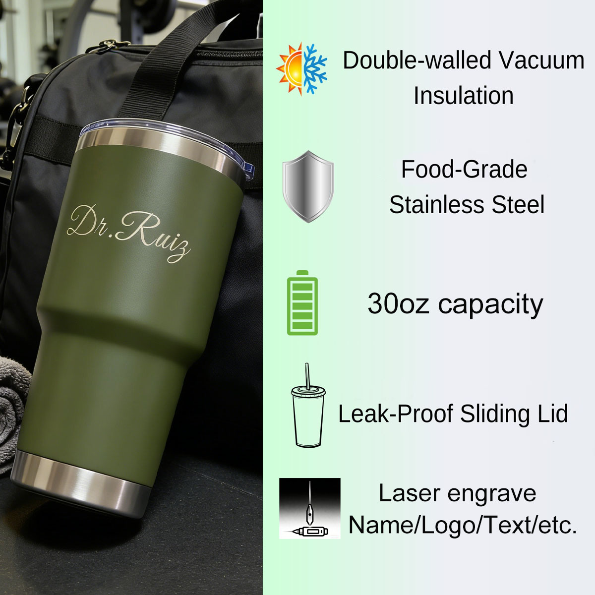 Custom Personalized 30 oz Vacu - огляд і ціна Aquatic Gym