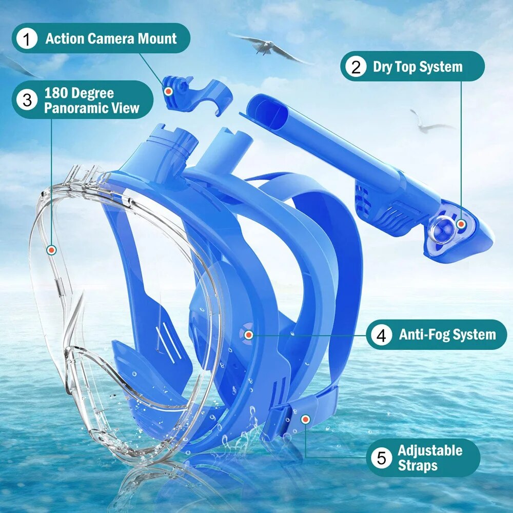 Underwater Snorkeling Full Fac - огляд і ціна Freediving Mask Set
